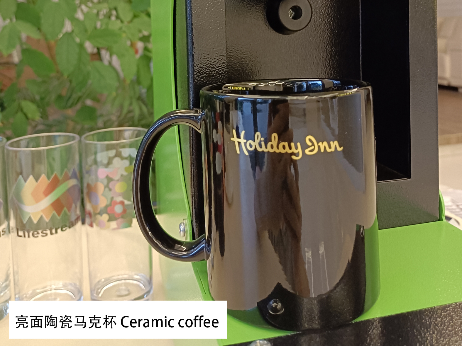 亮面陶瓷马克杯的专色Logo热转印 heat transfer decals foil (HSF-GD811) for holiday inn logo Ceramic Coffee